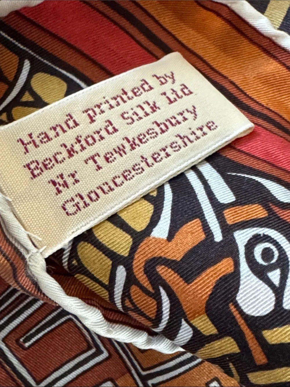 Past Times Vintage Abstract Silk Scarf